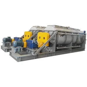 Carbon steel/ Stainless steel Municipal sludge drying machine Domestic sludge Paddle dryer for sludge dewatering