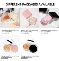 Poudre de maquillage pour le visage, fini mat, logo privé OEM, poudre pressée, poudre fixante pour peaux foncées