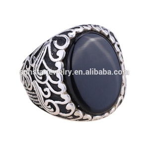 Onyx Men Gemstone Rings Black 925 <b>Sterling</b> <b>Silver</b> Ring UK <b>Wedding</b> <b>Bands</b> or Rings <b>Silver</b> - Product Image 3