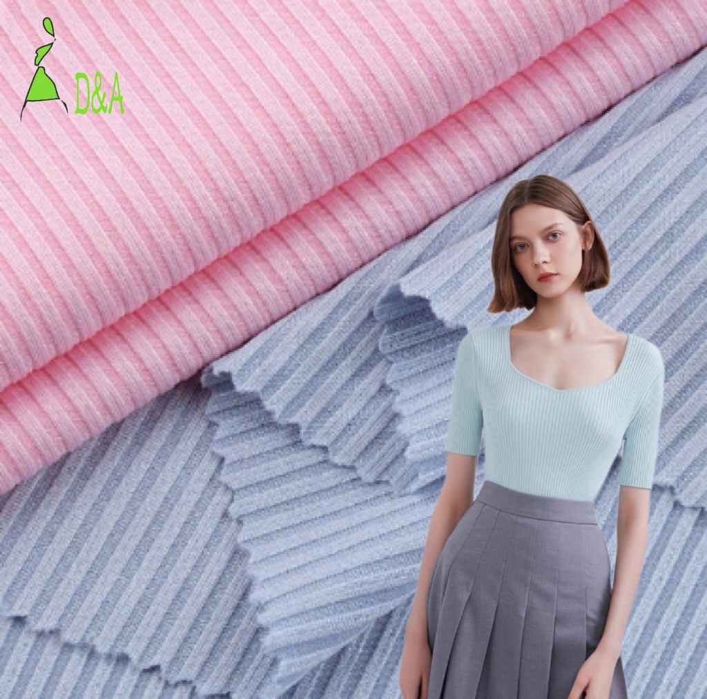 Hot Sale Customized 94% Polyester 6% Spandex Striped Warp Knitted Fabric Recycled Grade Dyed Pattern for Pants & Dresses
