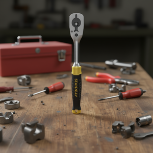 Llave de trinquete Stanley de 1/4 de pulgada con mango de agarre cómodo para trabajos mecánicos de precisión - Product Image 3