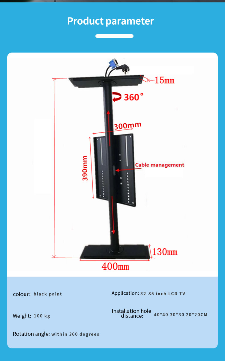 Manual 360 degree rotation Cabinet living room furniture led tv Screen stands bracket wall tv mounts tabletop TV bracket lift