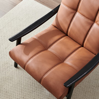 Vente en gros de chaise nordique moderne, fauteuil de luxe pour les loisirs, fauteuil en cuir avec accoudoirs pour meubles de salon