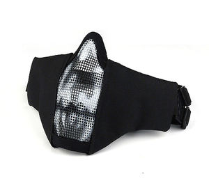 Masque en maille métallique pour le sport de plein air, <span class=keywords><strong>airsoft</strong></span>, paintball, CS, protection des oreilles, demi-visage, moto - Product Image 2