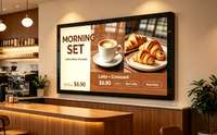 Écran d'affichage de menu 43 pouces à haute luminosité, montage mural pour restaurant, écran d'affichage numérique personnalisé 4+32G Android