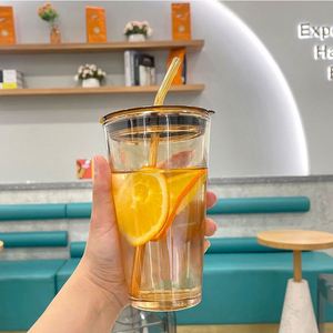 ถ้วยกาแฟแบบพกพาพร้อมหลอดถ้วยกาแฟแก้วกันรั่วสามารถกำหนดโลโก้ได้เอง - Product Image 3