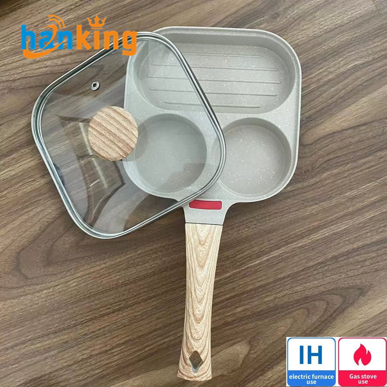 สีเบจ-สไตล์A(มีฝาปิด)19*19 ซม