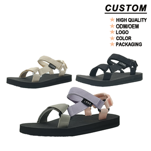 Sandales compensées à plateforme réglable pour filles avec sangles tissées et attaches à crochet de sécurité pour les tendances de la mode estivale - Product Image 2