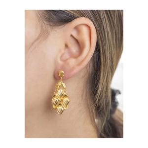 Boucles d'oreilles clous papillon plaquées or 22 carats, romantiques et tendance, avec diamant et perle, pour mariages, fiançailles, fêtes, cadeaux - Product Image 1