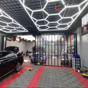 Vente en gros Accessoires de voiture Lumière de garage à DEL hexagonale Salon de l'auto Lumière de garage à DEL hexagonale pour lave-auto - Product Image 5