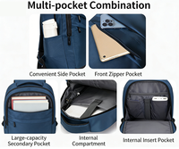 Sac à dos scolaire pour adolescents, durable, en polyester, léger, pour ordinateur portable 16 pouces, imperméable, sac à dos d'affaires pour ordinateur