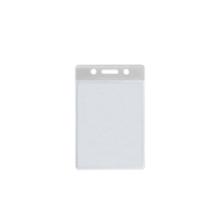 Grande Vente : Porte-badge vertical transparent en PP personnalisé, durable, avec fente latérale pour cartes, et lanières – Vente en gros directe usine