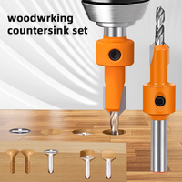 TCT Core Carbide Countersink Drill Bit Drill Bits Set With Quick Change Round Shank Screw Chamfer