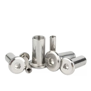 Écrous à tête plate à filetage interne, écrous cylindriques, écrous à douille hexagonale M3 M4 M5 M6 <span class=keywords><strong>M10</strong></span> M12 - Product Image 4
