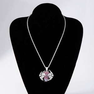 Collar de Cadena de <span class=keywords><strong>Tenis</strong></span> con Colgante de <span class=keywords><strong>Araña</strong></span> de Dibujos Animados y Diamantes de Imitación, Joyería Hip Hop de Moda, Accesorios de Personalidad para <span class=keywords><strong>Hombre</strong></span>, Regalos - Product Image 1