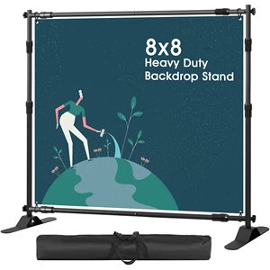 8x10 piedi per sfondo pesante supporto per striscione con grande schermo <span class=keywords><strong>telescopico</strong></span> professionale e supporto ripetuto per la fotografia - Product Image 4