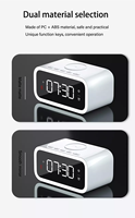 Draagbare 15W Snel Draadloos Opladen Led-Display Met Type-C Verbinding Wekker Tijd Mobiele Telefoon Oplader
