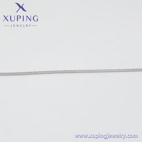 X001134913 Collier chaîne maille forçat XUPING en acier inoxydable 1,5 mm, couleur argent, bijoux minimalistes