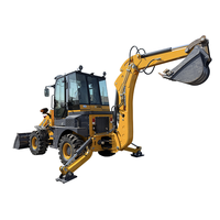 MR45-16 Mini Backhoe Wheel Loader dengan Mesin Yunnei 58KW Tenaga Tinggi Efisiensi Tinggi Penggali Teleskopik Dijual