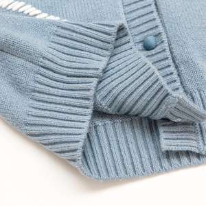 <span class=keywords><strong>Cardigan</strong></span> di Lusso Personalizzato con Scollo a V e Ricamo, Maglione Vintage <span class=keywords><strong>Blu</strong></span> da <span class=keywords><strong>Donna</strong></span> con Ricami - Product Image 6