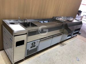 Estación de Bar Móvil, Barra de Cócteles, Vinoteca Comercial, Acero Inoxidable, Eléctrica, Capacidad Personalizable, Mesa de Cócteles Impermeable, Mesa de Té - Product Image 6