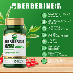 OEM berberina Hcl cloridrato capsule con <span class=keywords><strong>Berberis</strong></span> <span class=keywords><strong>Aristata</strong></span> integratori vegano berberberina capsule integratore a base di erbe - Product Image 4