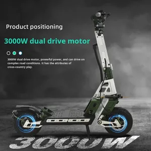 สกู๊ตเตอร์พับได้แบบขับเคลื่อนสองล้อ 3000W พร้อมระบบระบายความร้อนด้วยน้ำมัน ระยะทางไกล 50-70 กม./ชม. 1440-2160Wh สกู๊ตเตอร์ขับเคลื่อนสองล้อ 3000W - Product Image 3