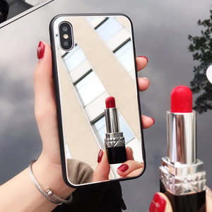 กระจกเงาดีไซน์อินเทอร์เน็ตเทรนดี้สำหรับเคสมือถือรุ่น 17 iPhone16e ป้องกันการตกกระแทก แฟชั่นผู้หญิง 14promax กระจกนิรภัย - Product Image 1