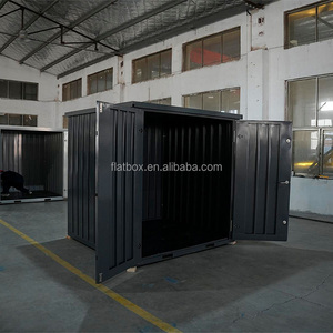 Tùy chỉnh nhỏ giá rẻ phẳng gói có thể gập lại thép mạ kẽm lưu trữ container để bán - Product Image 4