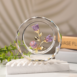 Tùy Chỉnh Nhỏ Màu Đỏ Pha Lê Tăng Trở Lại Đám Cưới Quà Tặng Valentine Của Ngày Kỷ Niệm Món Quà Tay Khắc K9 Thanh Lịch Trang Trí Mục - Product Image 5