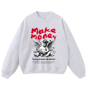 Sudadera Americana Estilo Vintage con Lavado Ácido y Estampado de Ángel Negro, Corte Holgado, Unisex, de Algodón, para Hombre - Product Image 6
