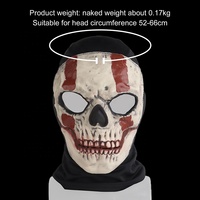 Halloween Party Outdoor Tactical Face Shield Novel Anti-Fog Breathable Scary Mask for Hunting Accessories Headgear COD Scary