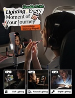 Support de téléphone pour avion LISEN Travel Essentials avec lumière, indispensable pour les longs voyages, support de téléphone mains libres, gadget en vol