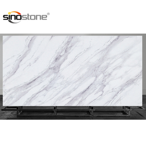 Calacatta đá cẩm thạch trắng lớn tĩnh mạch thiết kế đá quartz <span class=keywords><strong>slab</strong></span> hiện đại NSF chứng nhận 5 năm bảo hành giá thấp - Product Image 1