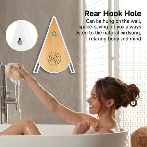 Carillon Moderno Bianco con Suoni di Uccelli Yun, Sensore di Movimento, Strumento di Rilassamento con Rumore Ambientale per Casa e Gabbia per Animali, con Pulsante e Vassoio in Plastica - Product Image 3