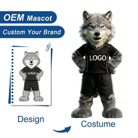 Costume de mascotte pour chien en EVA, personnalisé par l'usine Mascotte, avec logo sur mesure, pour promotion d'Halloween et effet de marche dansante
