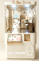 Distributeur automatique de café et de crème glacée certifié CE, 14 L, avec bras robotisé