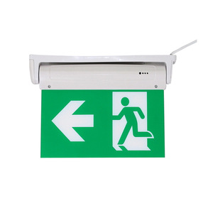Luz de Señalización LED Verde Combinada para Salida de Emergencia con Iluminación de Borde de Canal de Escalera Oculta, a Prueba de Explosiones, para Montaje en Pared en Edificios Escolares y Hoteles - Product Image 6