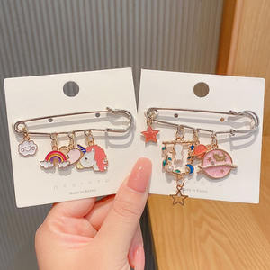 Bros Pin Logam Bertema Hewan Lucu Bergaya Kartun dengan Teknik Pengecoran Ukiran, Aksesoris untuk Syal dan Pakaian - Product Image 5