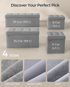 SONGMICS <span class=keywords><strong>Rangement</strong></span> Poitrine Repose-pieds Stoo Chambre <span class=keywords><strong>Banc</strong></span> avec <span class=keywords><strong>Rangement</strong></span> 43 Pouces Pliant <span class=keywords><strong>Rangement</strong></span> Ottoman <span class=keywords><strong>Banc</strong></span> - Product Image 6