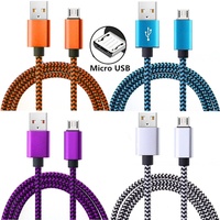 Câble de charge rapide Micro USB tressé à motif serpent 1/2/3m pour téléphones mobiles Android