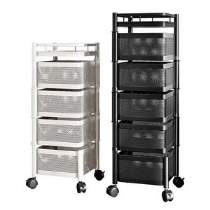 High Quality Multi-Layer Metal <b>Kitchen</b> <b>Storage</b> Rack Rotating Household Rack with Multiple Functional <b>Storage</b> Shelves - Product Image 2