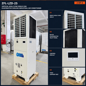 เครื่องทำความเย็นแบบระเหยแนวตั้ง 380V 50Hz 25kW แบบกำหนดเอง พร้อมช่องลมเข้าด้านข้าง สำหรับโรงงานอุตสาหกรรม ระบบปรับอากาศ ลงทุนต่ำ H - Product Image 5