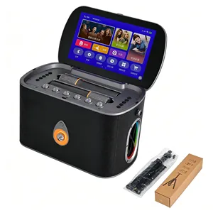 Enceinte KTV portable 10 pouces avec écran tactile, Wi-Fi, lumière LED et batterie rechargeable pour fêtes à domicile et divertissements en extérieur - Product Image 1