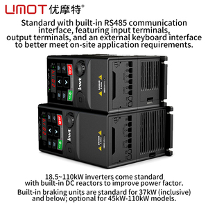UMOT中国トップ1サプライヤーACモーター速度制御V/F制御<span class=keywords><strong>3</strong></span>フェーズ220v〜380v周波数インバータ用 - Product Image 2