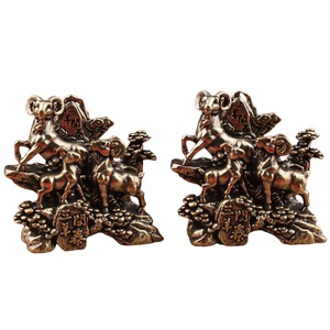 Brass Three Sheep <b>Ornament</b> Home Office Desk Decoration Chinese New Year Gift <b>Small</b> Craft Tea Pet Scenic Pattern - Product Image 4