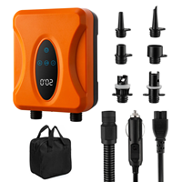 Pompe à air électrique rechargeable pour paddle board, double pression (gonflage/dégonflage), 20 PSI haute pression, en plastique, avec lumière LED