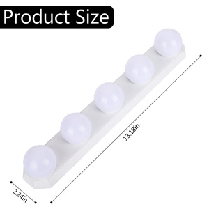 <span class=keywords><strong>Miroir</strong></span> de maquillage moderne pour salle de bain avec éclairage <span class=keywords><strong>LED</strong></span> à intensité variable et télécommande - Product Image 4