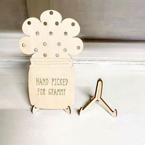 Kit de Soporte para Flores de Madera DIY, Decoración Rústica para Mesa del Hogar, Expositor Floral, Regalo Personalizado para el Día de la Madre - Product Image 1