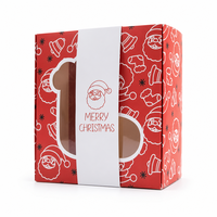 Boîte cadeau de Noël OEM ODM avec fenêtre pour biscuits, pâtisseries, bougies, portefeuilles, muffins, gâteaux, parfums